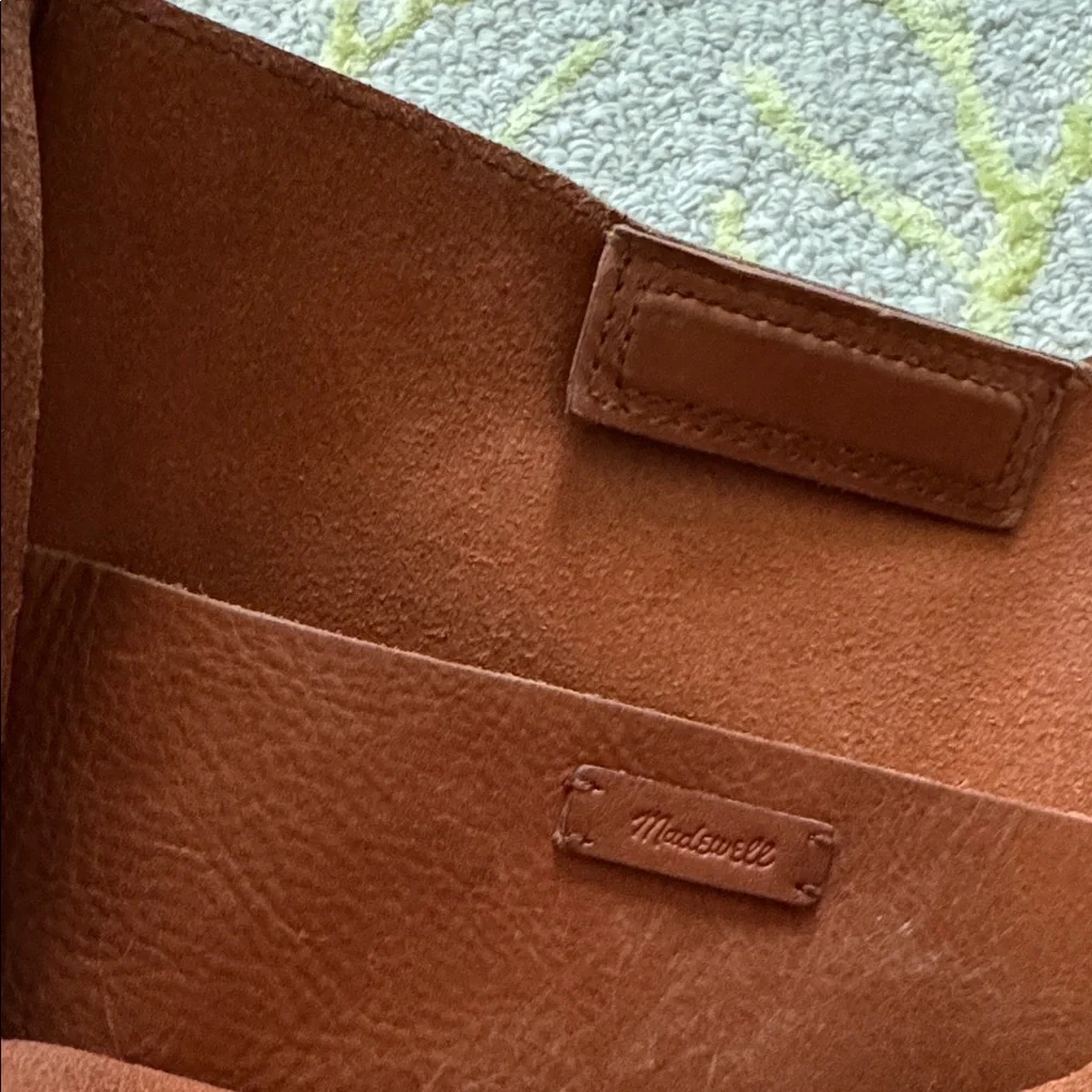 Madewell The Sydney Crossbody Bag caramel leather magnetic closure shoulder bag - Picture 5 of 11